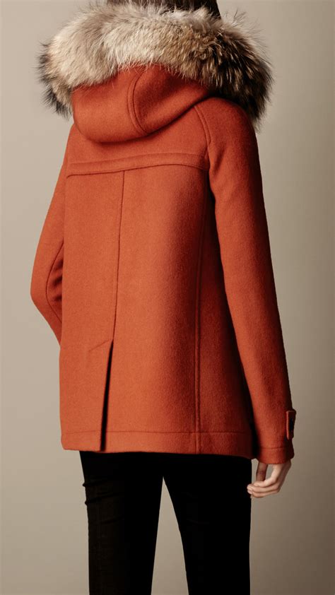 burberry duffle coat with fur hood|burberry duffle coat sale.